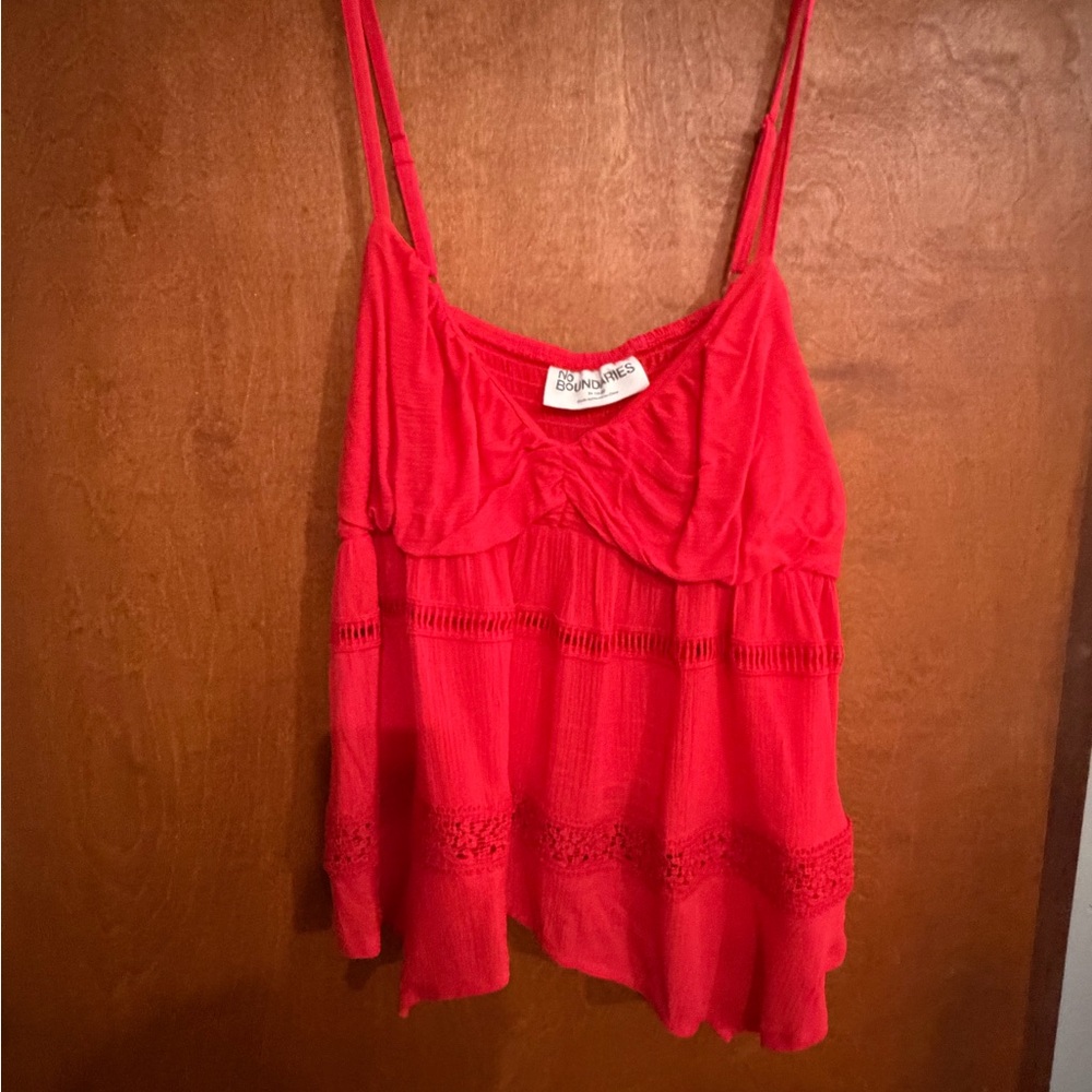 No Boundaries Red Spaghetti Strap Camisole